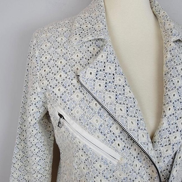 Anthropologie- Dolan Crochet Zip Moto Jacket - Picture 6 of 11